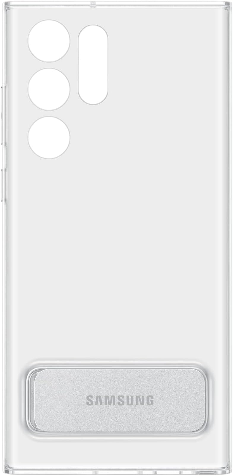 SAMSUNG Electronics Galaxy S22 Ultra Clear Standing Cover, Protective Phone Case, Corner TPU Bumpers, PC Back Protection, Adjustable Viewing Angle, US Version, Transparent, (EF-JS908CTEGUS)