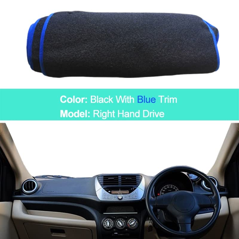 Alfombrilla salpicadero Suzuki Alto VII coche 2009 2014 protector interior azul 3
