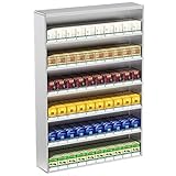 Aluminium Cigarette Display Holder Automatic Cigarette Case Pushers Rack Display Cabinet Wall Mounted Retail Stores Cigarette Rack For Supermarket Convenience S(Size:56.5x15x75cm,Color:Silvery)