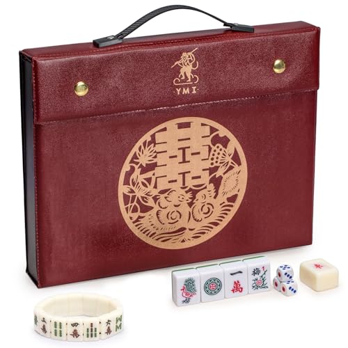 Set profesional Mahjong chino con pulsera mini fichas miniatura 1