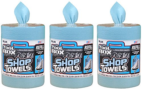 Blue Shop Towel Refill For Big Grip Dispenser Bucket, 200-Ct.
