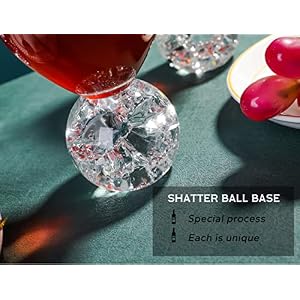 Red Wine Glasses Set of 4-16 oz Lead-Free Crystal Wine Glasses - Crystal Ball Base- Wedding, Wine Tasting, Anniversary, Party, Gift - Clear, Reuseable Glassware Red Wine Glasses Set of 4 16 oz Lead Free Crystal Wine Glasses Crystal Ball Base Wedding Wine Tasting Anniversary Party Gift Clear Reuseable Glassware