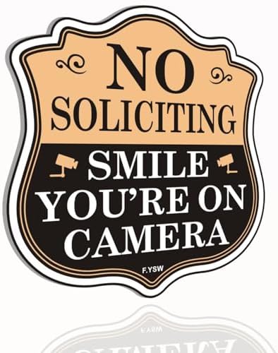 Amazon.com: No Soliciting Sign Smile You're On Camera Sign Video ...