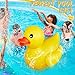 Hungdao 1 Pack 4 Feet Giant Inflatable Duck Huge Rubber Duck Large Blow up Pool Float for Summer Beach Swimming Pool Carnival Birthday Party Parade Decoration (Yellow)
