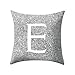 Produktbild UJUNAOR Kissenbezug 45 x 45 cm Brief A-Z Drucken Dekokissen Fall Sofa Home Decor Pillow Cover(E,One size)