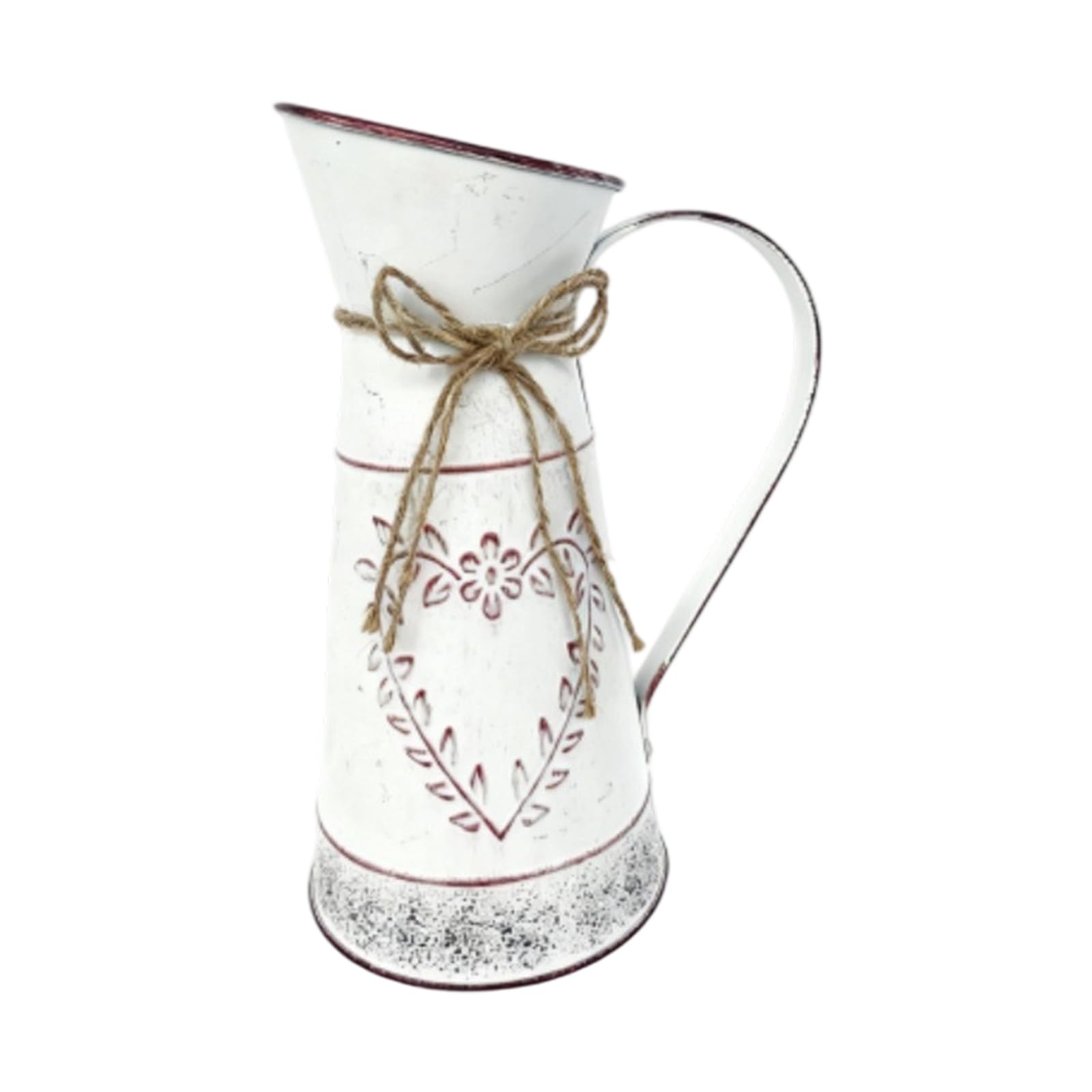 Vase de style ferme rétro en métal robuste pour compositions florales élégantes