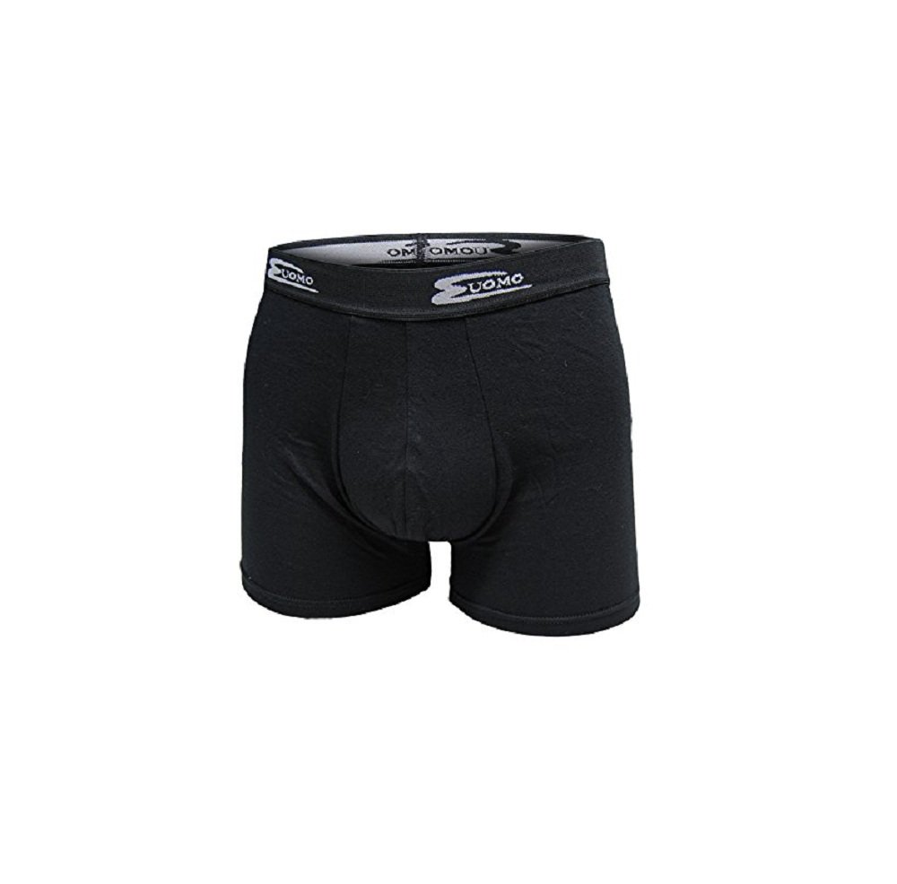 Cotonella 6 Boxer Uomo 2384 Cotone BIELASTICO Elastico Esterno Bianco E Nero 3 4 5 6 7 (6, Nero)
