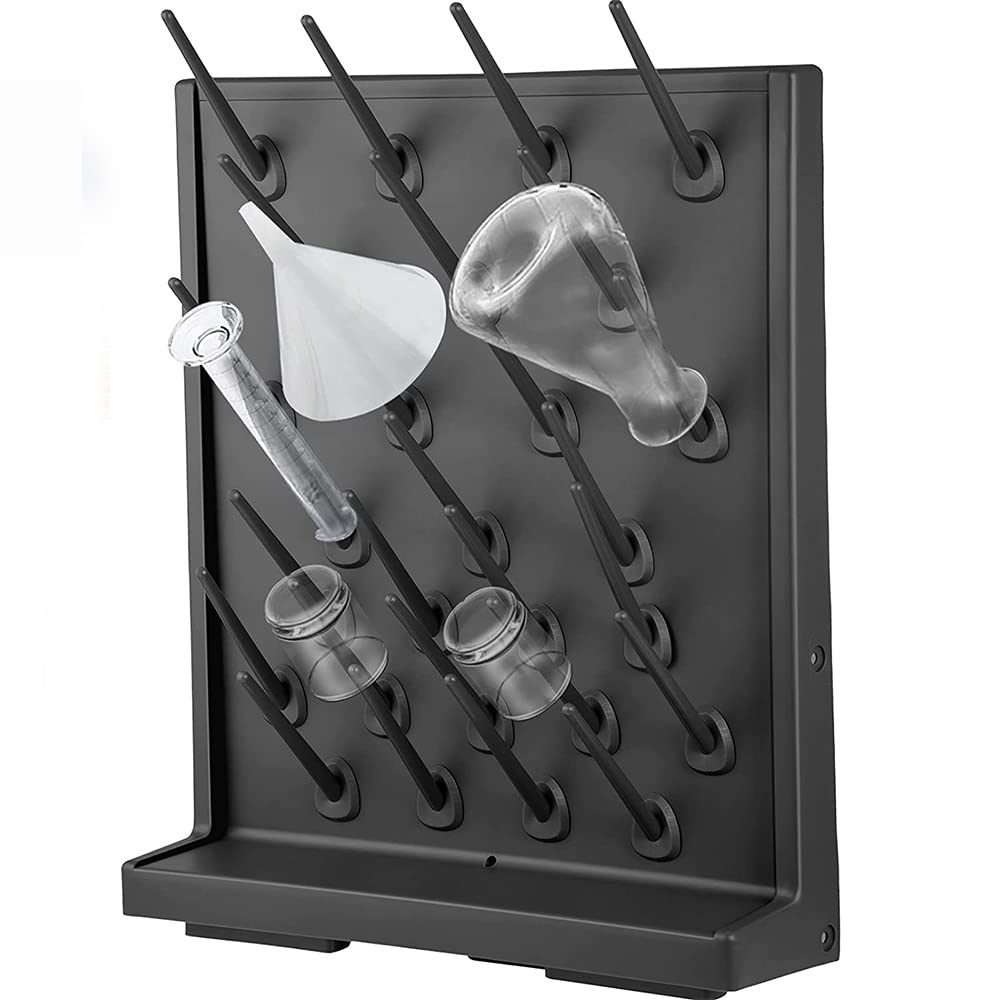 PP Stenditoio 27 Picchetti da Parete Desktop Laboratorio Forniture Attrezzature per la Pulizia, Adatto per Laboratori, Prodotti Chimici, Scuole, Istituti di Ricerca Scientifica