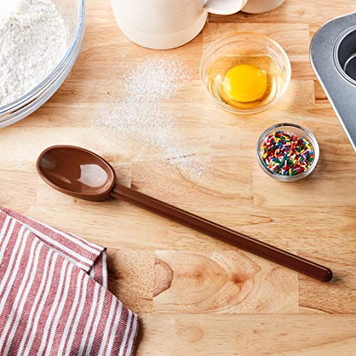 Image of Mercer Culinary Hell's Tools Hi-Heat Mixing Spoon, 12 Inch, Brown