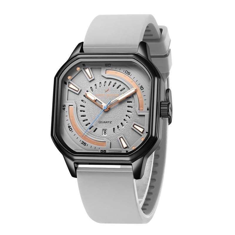 Image of Daniel Hechter Paris Rivoli Collection Modern Analog Watch for Men with Octagon Dial and Silicon Band-DHM1003
