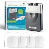 Dispositivo Med-Fit 1 TENS per il sollievo dal dolore e la terapia del dolore | Elettrostimolatore TENS a doppio canale fornito con 4 elettrodi | Molto facile da usare