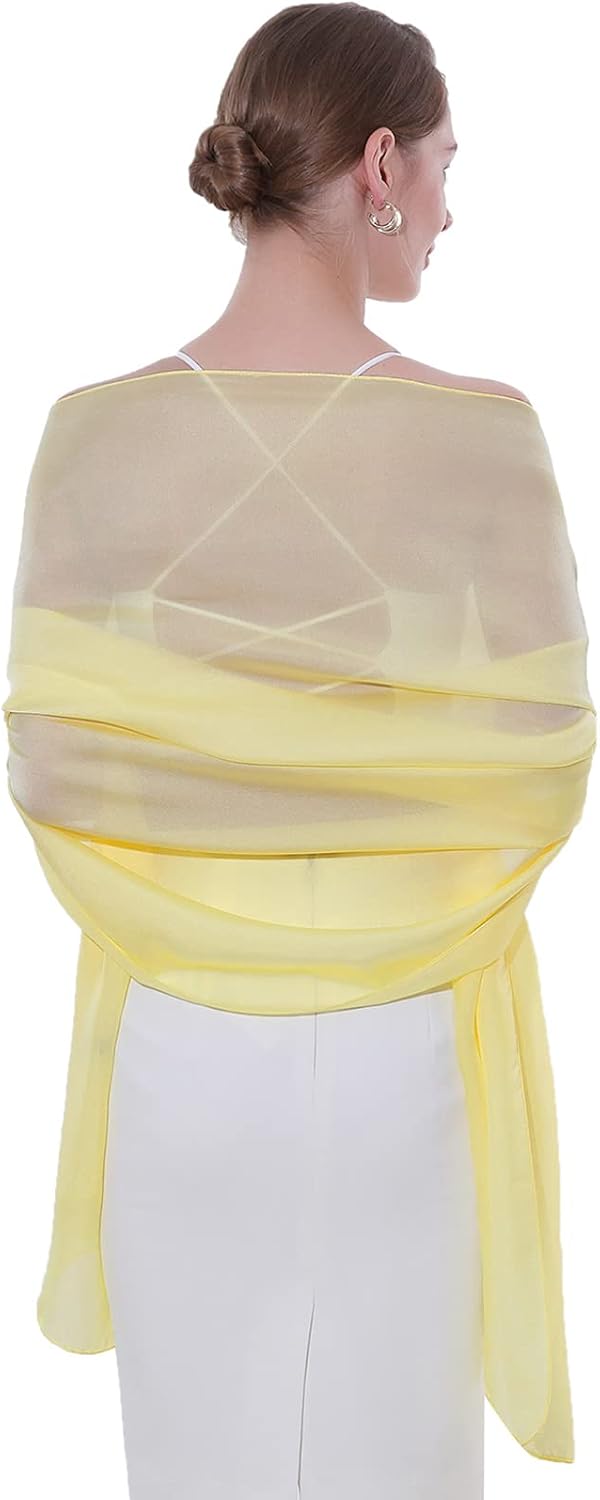 Womens Scarf Pashmina Shawls and Wraps for Evening Dresses Like Chiffon Silk Scarf for Bridal Weddings