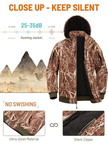 Image of NEW VIEW Kids Camo Hunting Clothes Silent, Youth Hunting Jacket for Cold Winter, Camouflage Hunting Coat for Boys & Girls