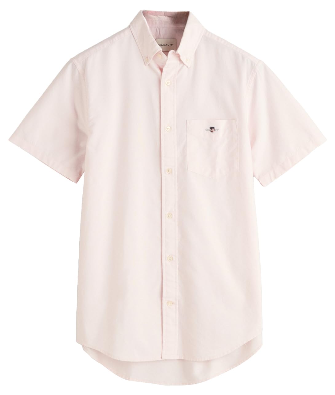 GANT Men's REG Oxford SS Shirt, Light Pink, M