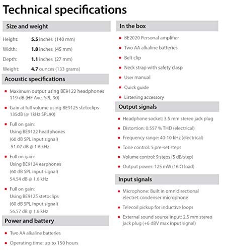 Bellman & Symfon Maxi Classic Personal Sound Amplifier With Headphones For Difficult Hearing Situations - Wireless Sound Amplification Device - Digital, Clarifies Sound - Easy To Use, For Seniors #TOP4