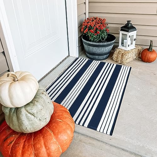 Tiveney Front Door Mats Outdoor 23.6" X 35.5", Machine Washable Indoor Door Mat Fall Outdoor Rugs Layered Doormats Cotton Woven Porch Rug Entryway Rug For Kitchen/Farmhouse/Bathroom #TOP4