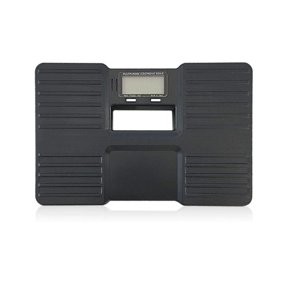 Báscula de gramos portátil, Báscula electrónica digital for baño, báscula de salud, máx. 150 kg, color negro