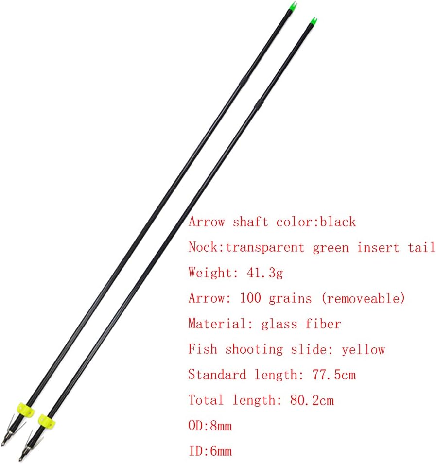 AMEYXGS Archery Bow Fishing Arrow and Bowfishing Reel Seat Kit Fiberglass Bowfishing Arrow Spinning Aluminum Alloy Reel Seat Mount for Hunting Accessory