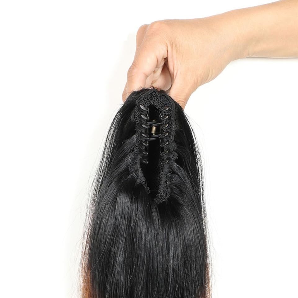 Coleta de caballo para solucionar el pelo fino con volumen de cabello humano brasileño 5