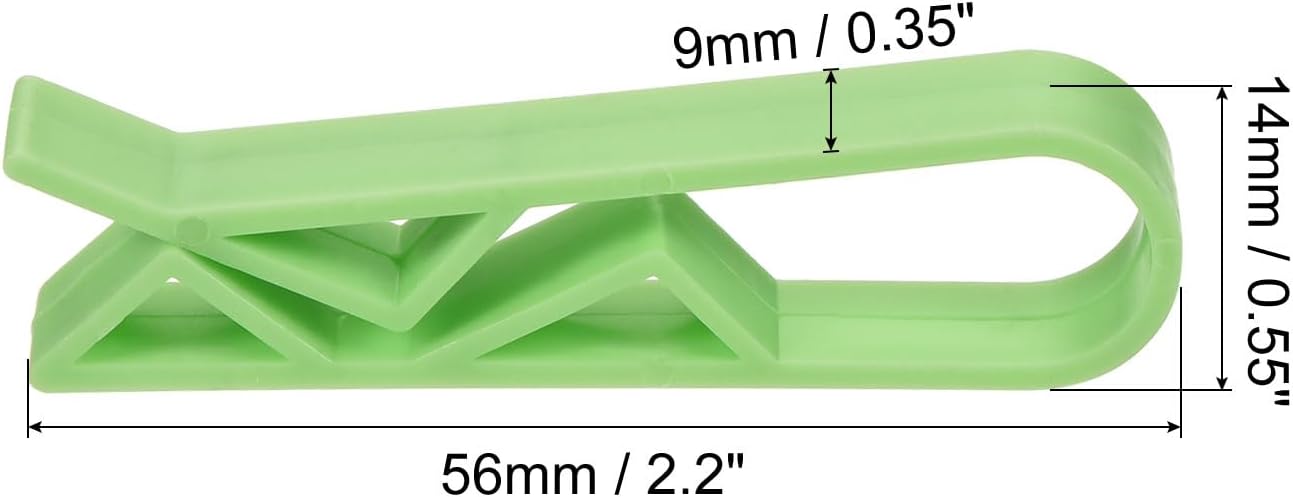 MECCANIXITY Garbage Bin Clip Kitchen Trash Can Waste Basket Garbage Bin Clamp Non-Slip Clip Clamp Green, Pack of 12