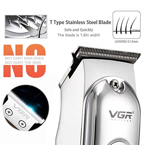 Vgr Hair Liner For Men Clippers, T Blade Trimmer, Professional Cordless Zero Gapped Outlining For Barbers, 0Mm Balding Shape Up, Edger Beard, Gifts For Him Dad Husband Boyfriend #TOP5