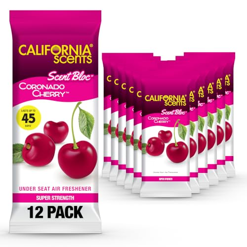 Image of California Scents Power Bloc Car Air Freshener,Coronado Cherry Scent,(Pack of 12)