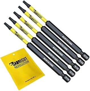 5 x SabreCut SCTX1589_5 89mm T15 TX15 Magnetic Impact Screwdriver Driver Bits Set Torx Heavy Duty Compatible with Dewalt Milwaukee Bosch Makita and More