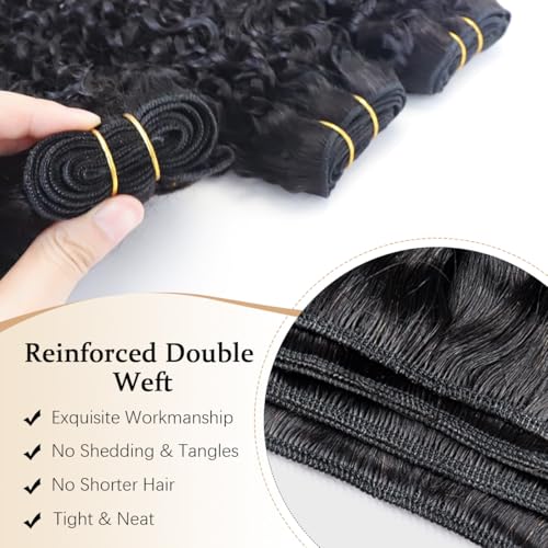 Burmese Curly Bundles Human Hair 18 20 22 Inches 100% Unprocessed Quick Weave 3c4a Water Wave with Spiral Curly End Real Human Hair Extensions Natural Black - Image 3