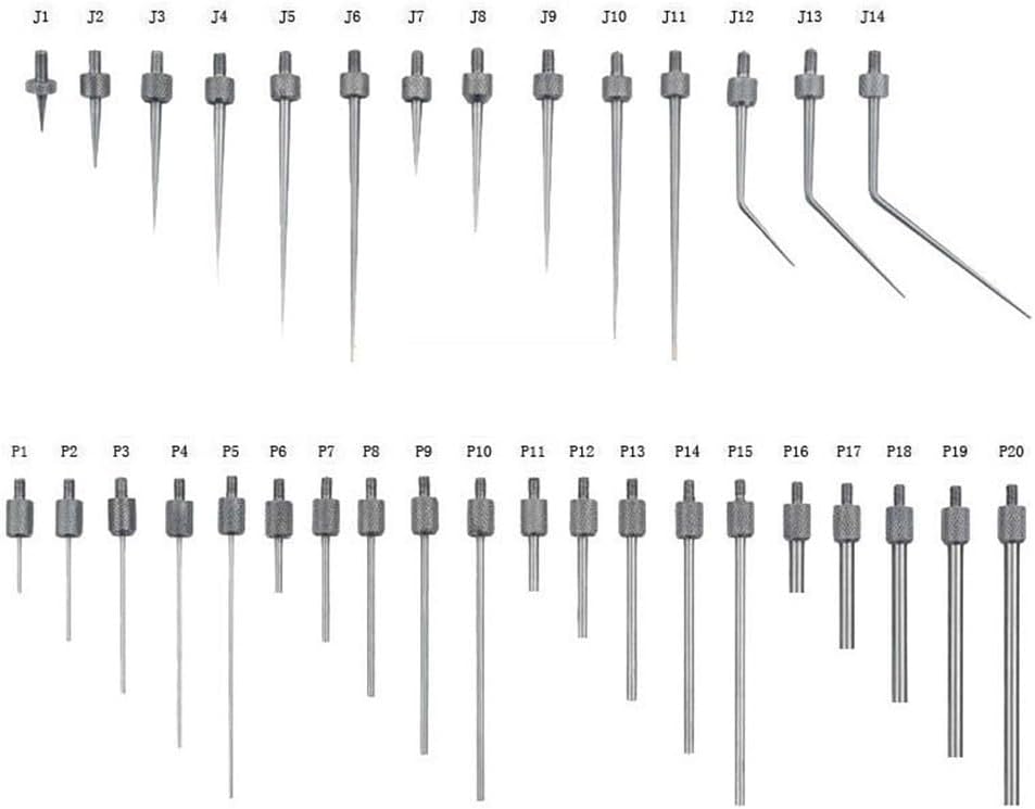 Measuring Tool Point Stem Rod Set for Dial Digital Test Indicators Depth Gauges Designed for Accurate Groove and Hole Depth Measurement (J1J2J3J4J5J6)