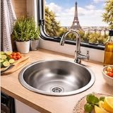 evier inox brosse 2 bacs cdiscount Installation Facile: Livré avec un siphon complet, conception sans trou de robinet offrant une flexibilité maximale pour le placement du robinet