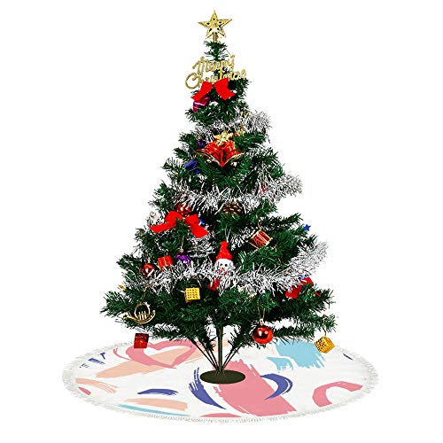 Tapis de sapin de Noël 91cm lavable brosse à sec usage mixte intérieur extérieur - 5
