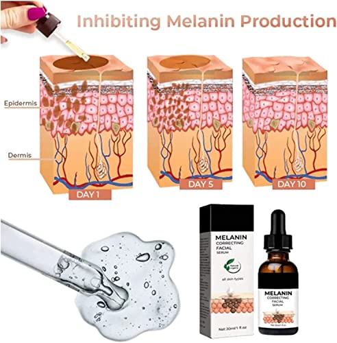 Melanin Correcting Facial Serum, Discoloration Correcting Serum,Dark Spot Corrector Daily Face Serum,Vitamin C Serum For Face With Hyaluronic Acid,Dark Spot Corrector Remover, Improve Skin Tone (2Pcs) #TOP3