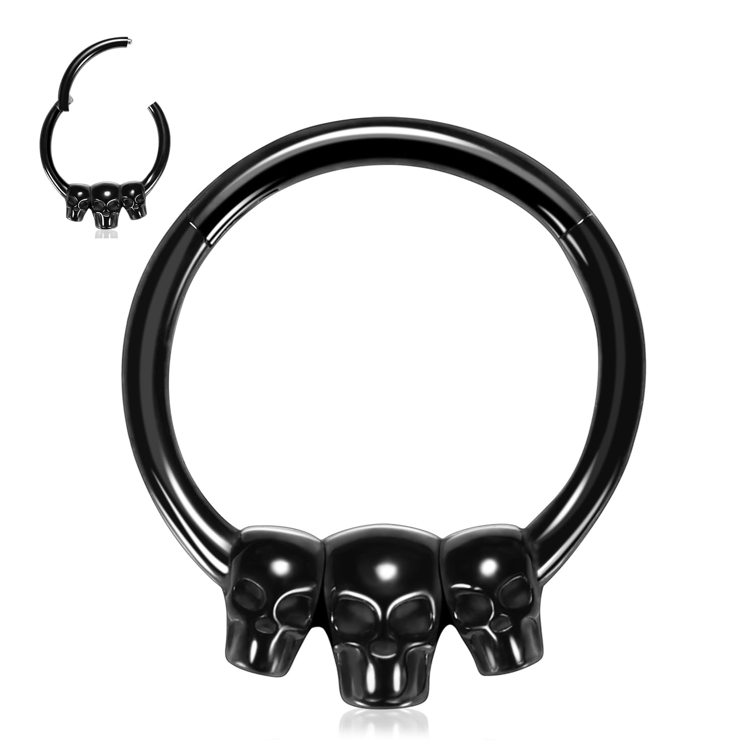 hengkaixuan Unique Animal Shape Septum Nose Ring Septum Jewellery 16G Daith Earrings Surgical Steel Nose Hoop Septum Clicker Conch Piercing Jewellery Rook Helix Tragus Cartilage Lobe Hoop Earring — view 21