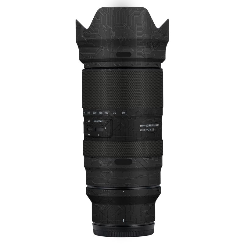 Autocollant Tamron 50-400mm F4.5-6.3 pour objectif Nikon circuit noir protège l'optique