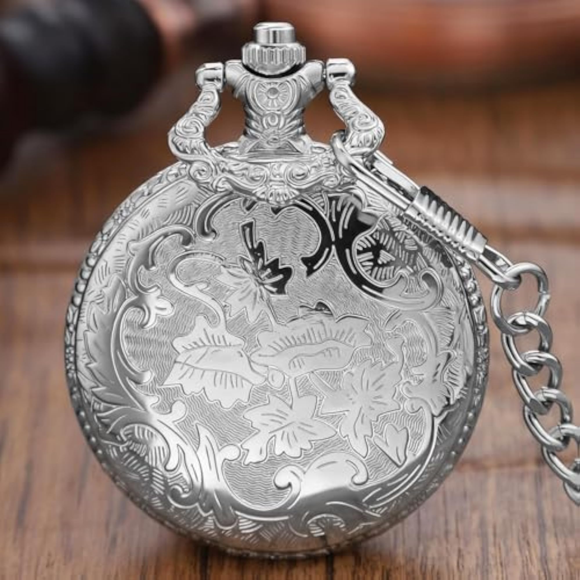 Men's Classic Quartz Pocket Watch with Chain