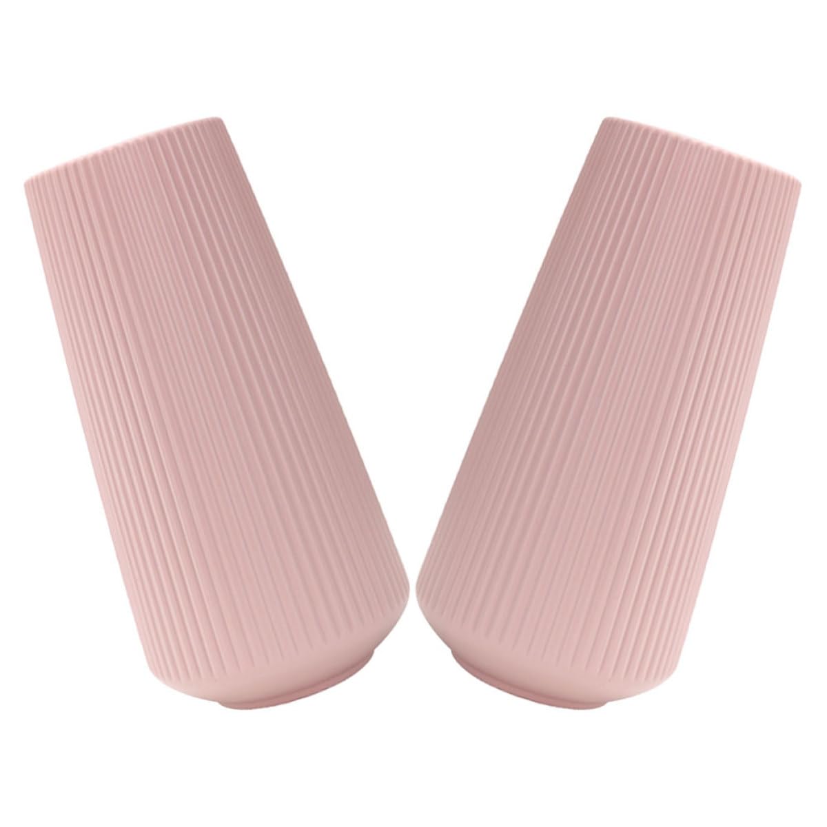Vase scandinave minimaliste rose au fini mat pour un salon elegant