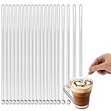 Twdrer 100 Pieces Plastic Ball Head Round Top Crystal Swizzle Sticks Stirrers for Coffee,Cocktail,Te