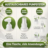 4 in 1 Reisespender, Silikon Reiseflaschen zum Befüllen mit Saugnapf, Grün – Ansicht 5