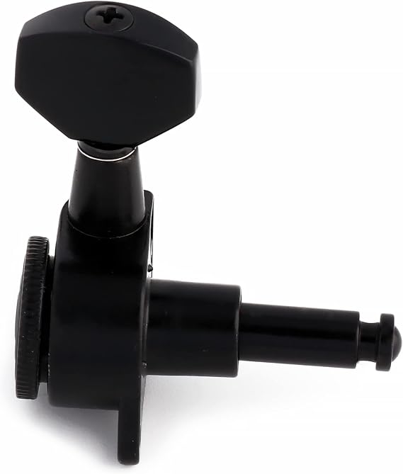 Locking Guitar String Tuning Pegs Machines Heads Tuners Tuning Keys | 1:18 Gear Ratio, 3L 3R, for ST TL LP SG Style Electric Guitar or Folk Acoustic Guitar, Guitar Parts Replacement, Black
