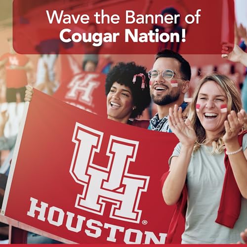 Houston Cougars Flag - NCAA Licensed - Nylon - 3' x 5' by Victory Corps - Used condition - Image 6