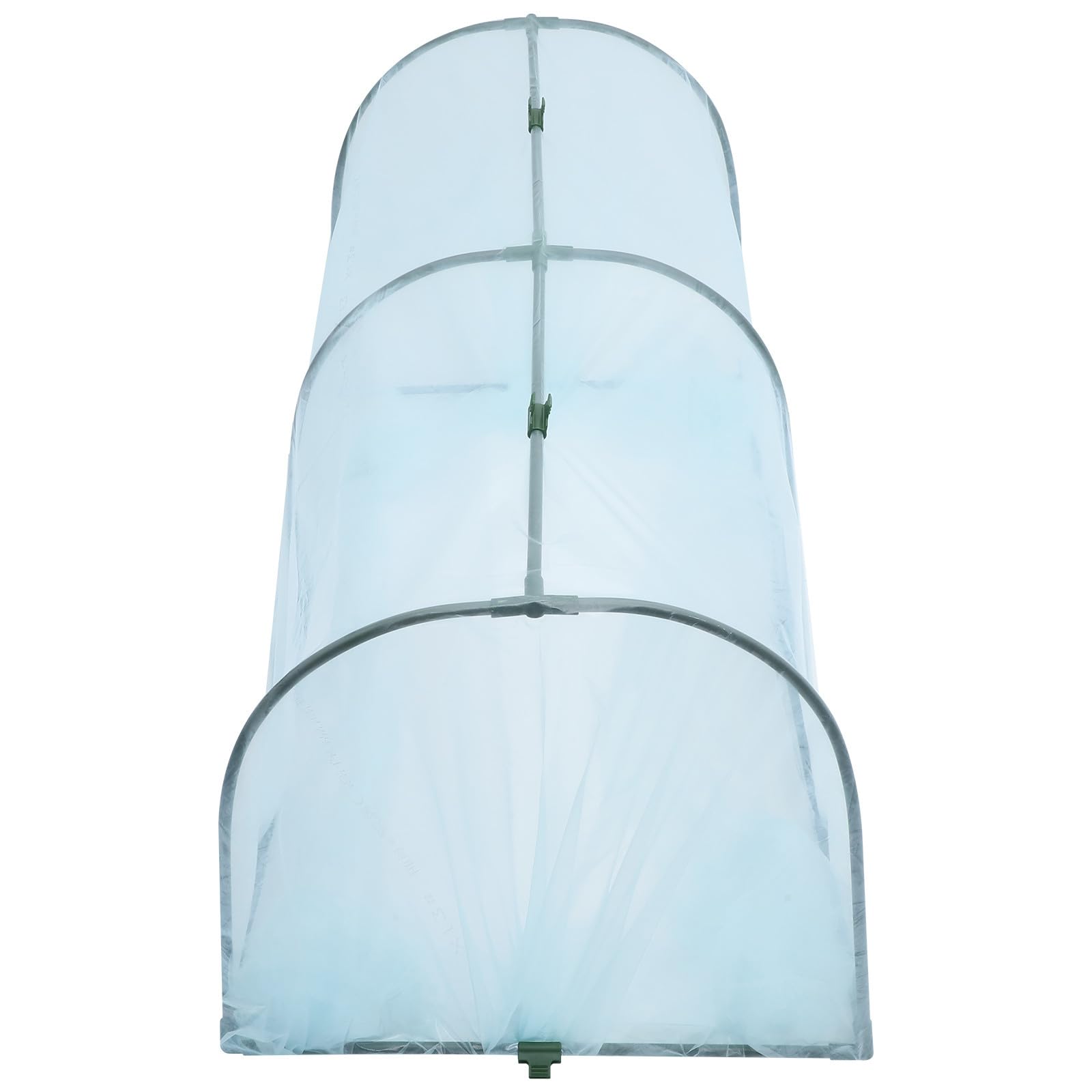 SOIMISS Cubierta de Invernadero Soporte de Hierro, Película Protectora de Invernadero, para Plantas y Verduras, Jardín Exterior, Conserva el Calor, Resistente al Viento Frío