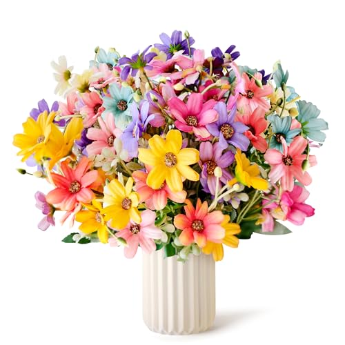 6 Bündel Kunstblumen wie Echt Künstliche Blumen Blumenstrau...
