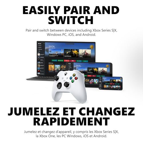 Xbox Core Wireless Gaming Controller – Robot White for Series X|S, One, Windows PC, Android, and iOS by Xbox - Image 3