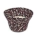 UNDERCONTROL Flower DTP Print Cotton Gold Label Wide Deep Long Brim Size Adjustable Four Seasons Packable Travel Safari Fashion Bucket Hat Korea (Black Flower)