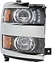 Evan Fischer Headlight Assembly Compatible with 2015-2019 Chevrolet Silverado 2500 HD with Chrome Trim Passenger Side
