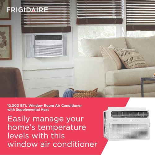 Frigidaire 12,000 BTU Window Air Conditioner with Supplemental Heat, Cools & Heats Up to 550 Sq. Ft., Remote Control, Quiet Operation, Eco Mode, 3 Fan Speeds, White - image 2