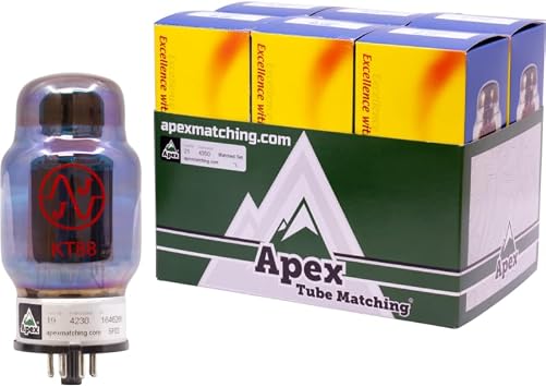 Vacuum Tube - KT88, JJ Electronics, Blue Glass, Apex Matched Sextet