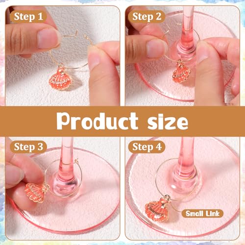 QFGasre 30pcs Wine Glass Charms Identifiers Wine Charms for Stem Glasses Markers Funny Charm for Summer Christmas Wines Tasting Travel Beach Themed Party Supplies