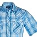 Wrangler Men's Wrinkle Resist Short Sleeve Western Snap Shirt - Blue (as1, Alpha, l, Regular, Regular)