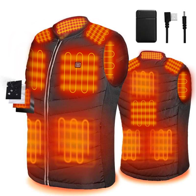 Srivb Heated Vest, 8 heating zones,USB Charging Heating Vest Washable Body Warmer with Battery Pack...